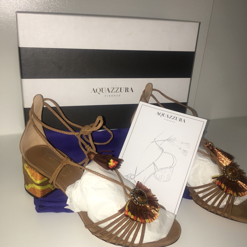 NWT Aquazzura “samba” suede sandals - Picture 2 of 9